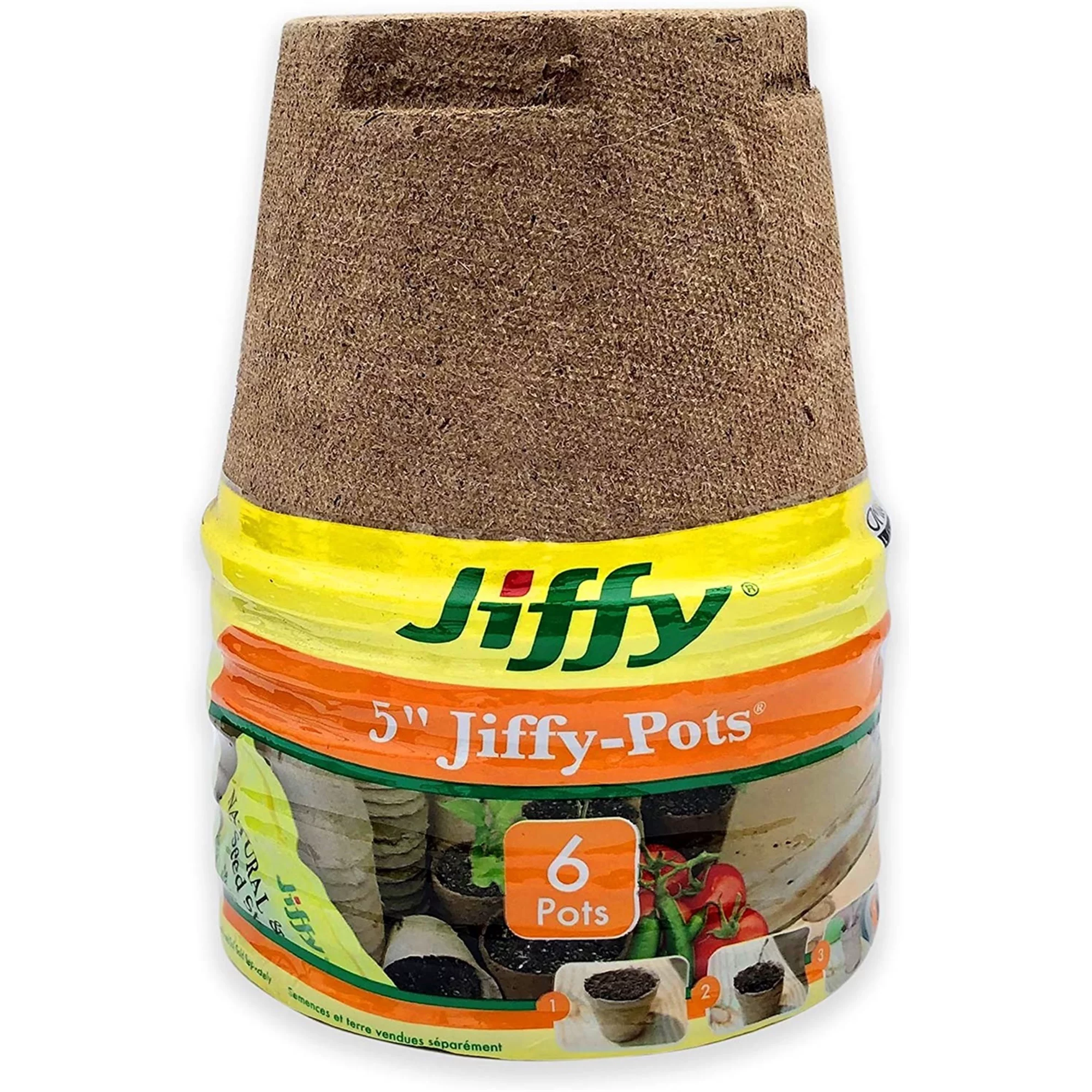 Diameter Seed Starting Biodegradable Peat Pots, 6 Pack