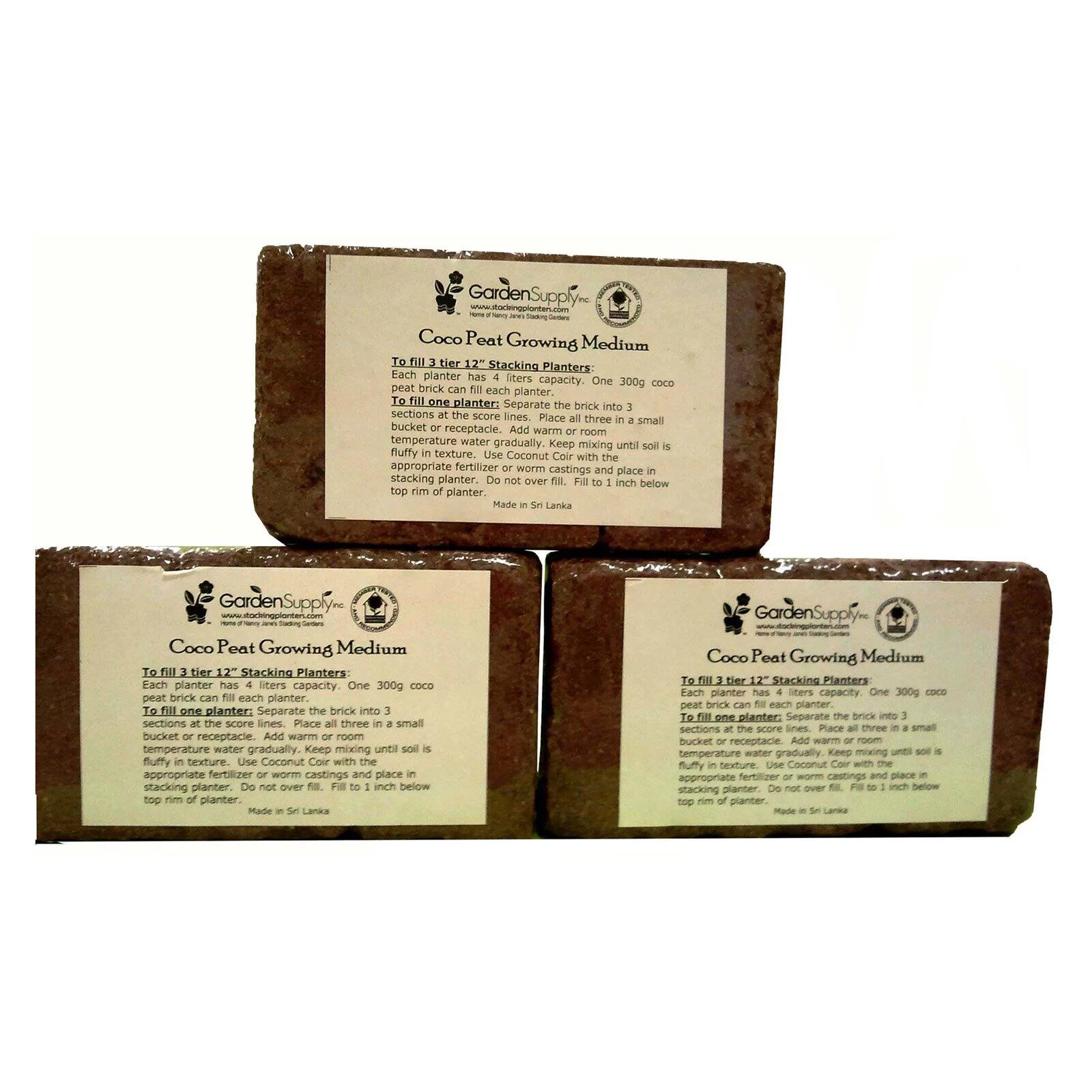 Natures Distributing 300 Gram Coco Peat Brick - 3 Pack